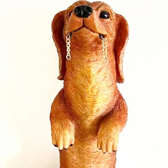 Dachshund Sculpture by Furr-ever Welcome by Hamilton Collection - Picture 3 of 11